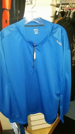 Reebok Mens Play Dry Half Zip Lightweight Shirt Size 2XL