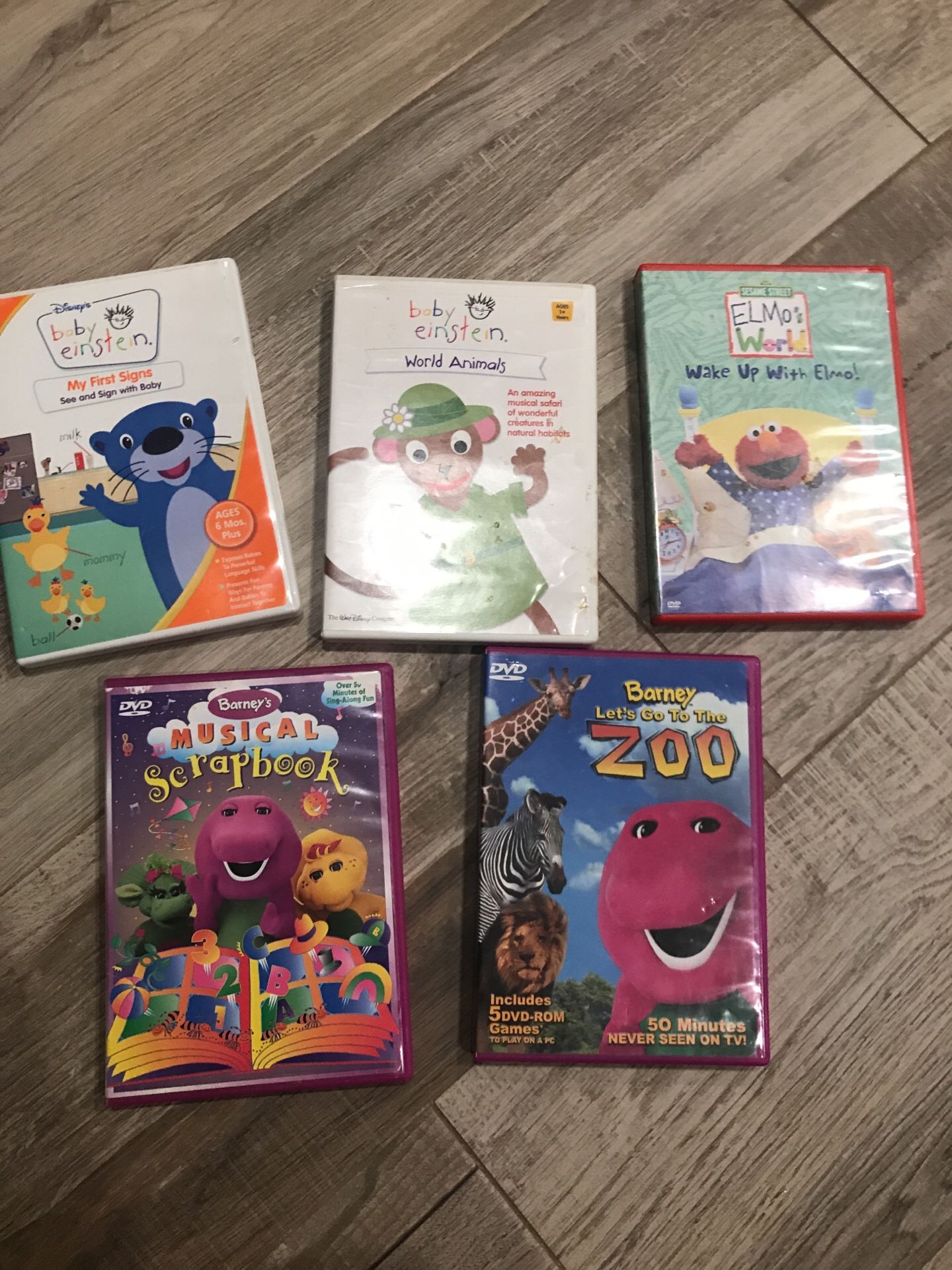 Lot Of Five Dvds Barney Baby Einstein Elmo For Sale In Valrico Fl Offerup