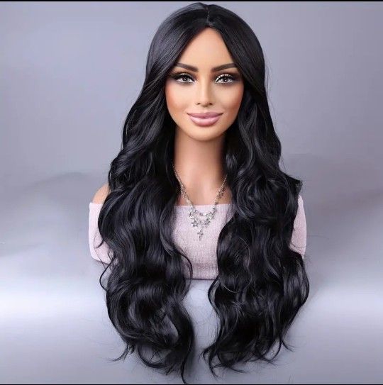 Long Bodywave Black Hair Wig