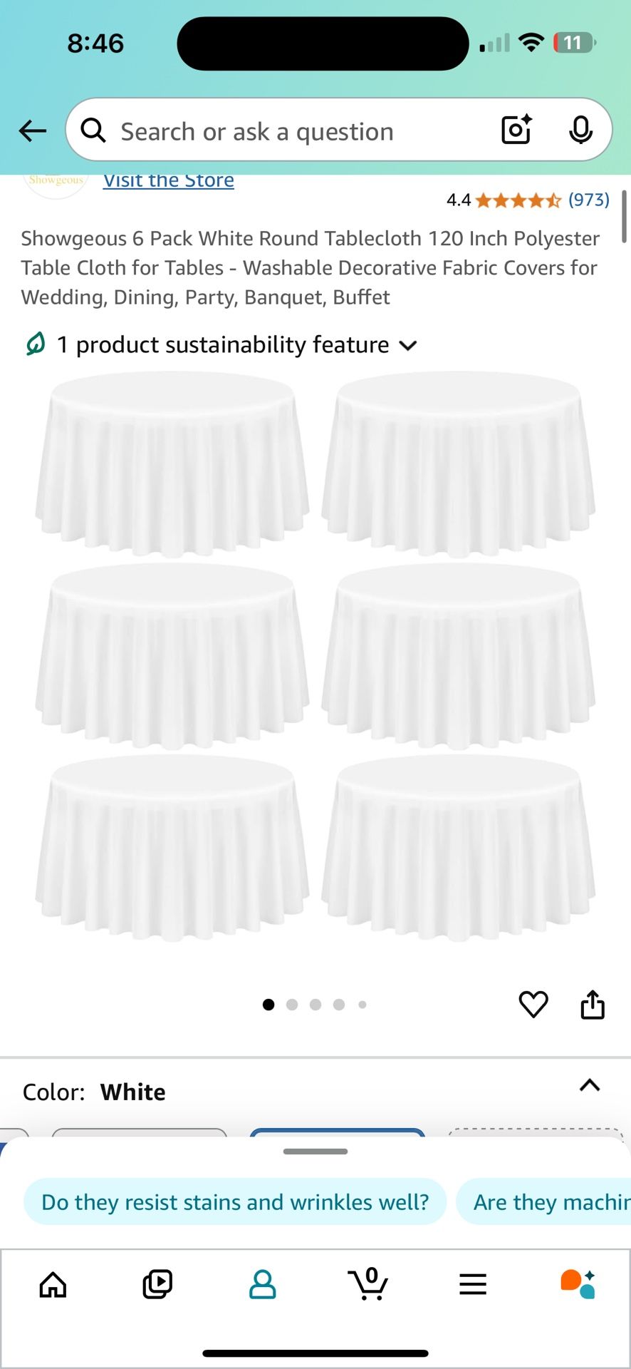 Round table clothes & pink cheesecloth runner
