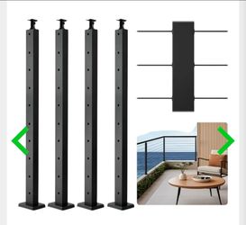 Vevor Cable Railing Post 4-Pack 36x1x2"