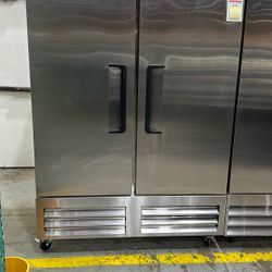 Polarman PLM-54RS 53 15/16" Reach-In Refrigerator with Double Solid Doors, Bottom Mount, Stainless Steel, 49 cu. ft.