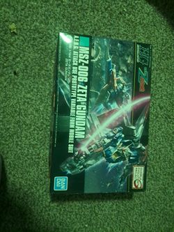 Gundam model seems new and unused