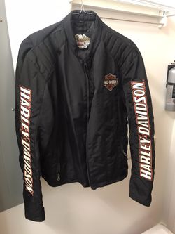 Harley Davidson water resistant fabric riding jacket large