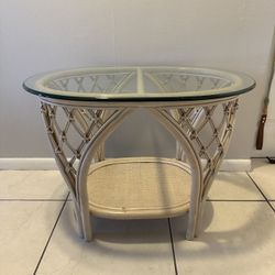 Glass Top End Table