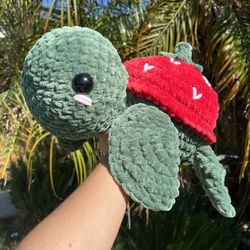 Jumbo Crochet Strawberry Seaturtle 