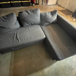 Gray IKEA Pull-Out Couch; Sleeper sectional: $200 OBO