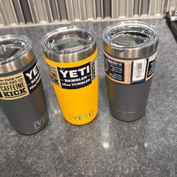 Yeti Set Of 3 10oz Tumbler With 1 Free blue $45 