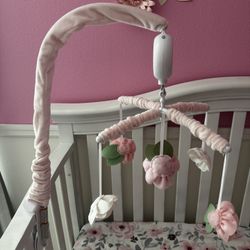 flower mobile for crib girl