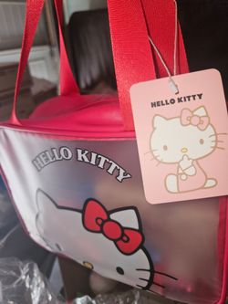 New Hello Kitty Cosmetic Bag full of new makeup goodies