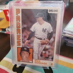 New York Yankees 1984 Topps O-Pee Chee Rich Gossage George Frazier Ron Guidry Baseball Cards 