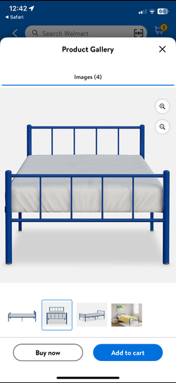 Blue bed frame