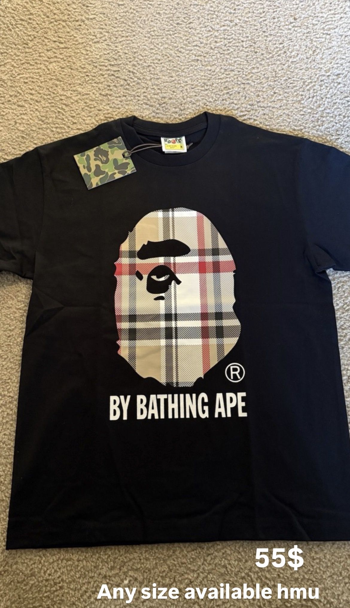 Bape Burberry Print