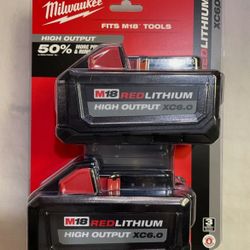 Milwaukee XC 6.0 Batteries 2 Pack