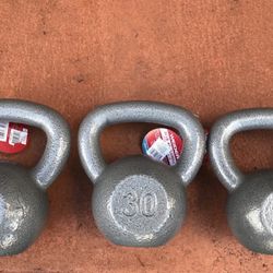 25 Lbs , 30 Lbs , 35 Lbs Kettlebell Set