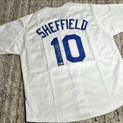 AUTOGRAPHED GARY SHEFFIELD JERSEY #10 CUSTOM DODGERS BECKETT COA 