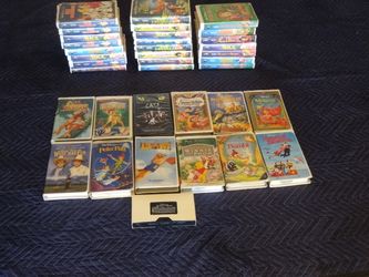 Vintage Kids Disney Classic Black Diamond VHS Tapes (Lot of 36)