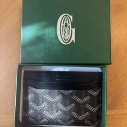 Black Goyard Card Holder Wallet
