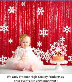 ShinyBeauty Red Sequin-Backdrop-Curtain 2Panels 5FTx10FT Glitter Wedding Photography Background Shimmer Curtains Payette Sequin Backdrops Red Sequins