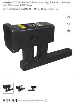 MAXXHAUL Tow Trailer Hitch Adapter 350lbs