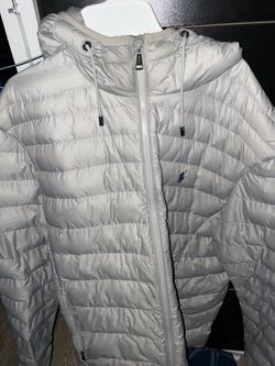 Raulph lauren grey puffer jacket