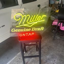 Vintage Miller Draft neon Sign