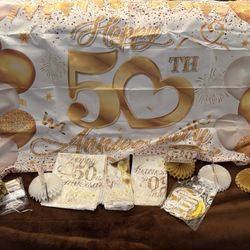 Party decorations, 50 years anniversary