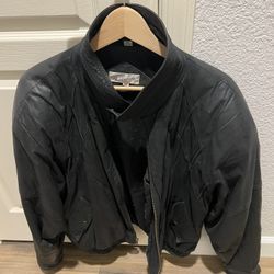 Leather Bomber. Jacket