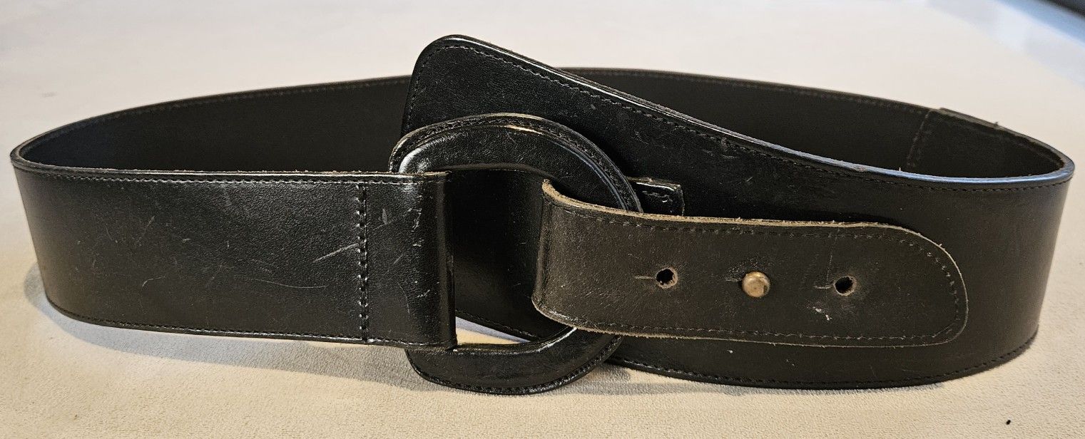 Banana Republic Leather M Waist Belt, Blk