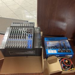Speakers Plus Mixer, Microphones And Cables 