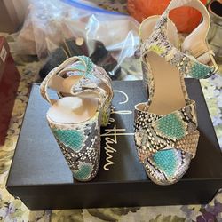 🌈 Kate Spade Platform Heels ~ Size 6 ~ Statement Snakeskin Print 🌈 Like New | Fun + Fierce for Summer