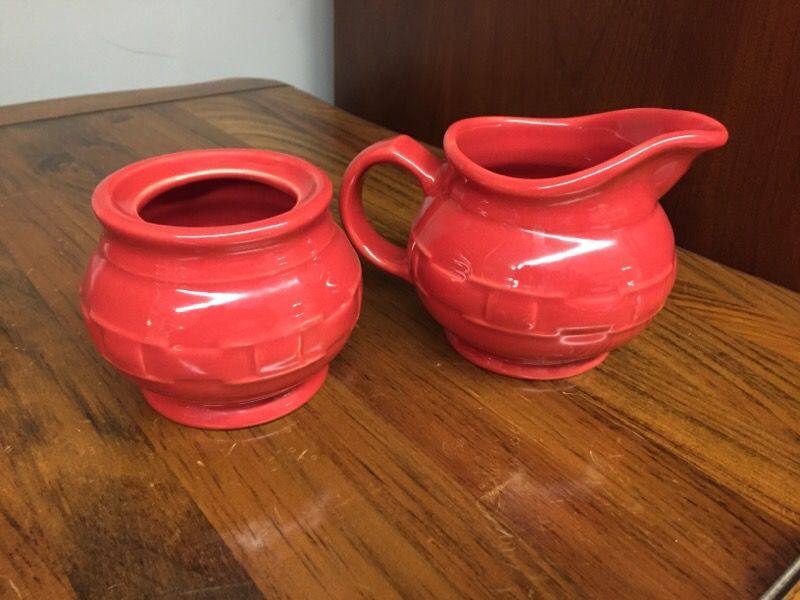 Longaberger Creamer & Sugar Bowl