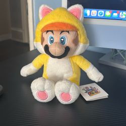 Nintendo Super Mario 3D World Mario In Yellow Cat Suit 9" Plush 2014