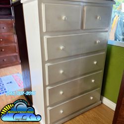 White Duplex Jumbo Pinewood Dresser Drawer Chest Cajonera 