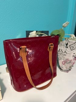 Vernis Red monogram tote bag