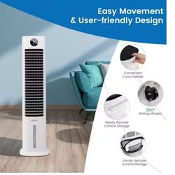 42 in. Oscillating Portable Air Cooler 3- in-1 Cooling Tower Fan with 9H Timer Remote

