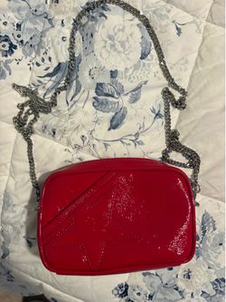 Golden goose Women's Mini Star Bag in red painted leather with tone-on-tone star