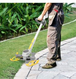 Cordless Weed Wacker,Electric Grass Trimmer,Lightweight Edger Trimmer,Mini-Mower for Lawn Care and Yard Work