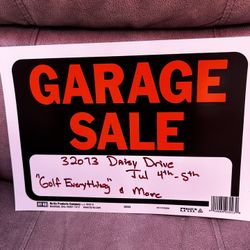 Garage Sale. July 4th and 5th ‘Think Golf’ 6am - 12