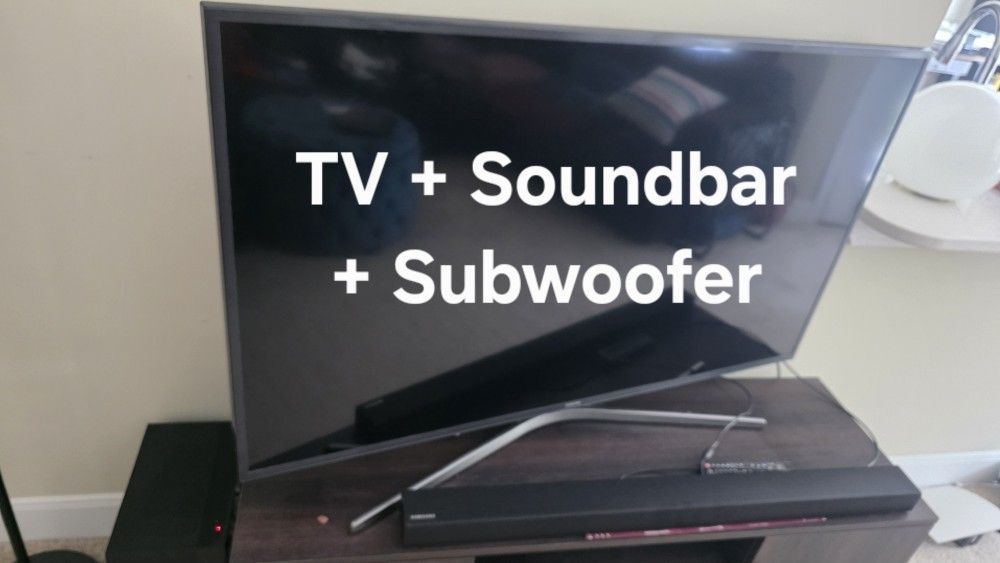 50"Samsung UHD TV + Soundbar/Subwoofer