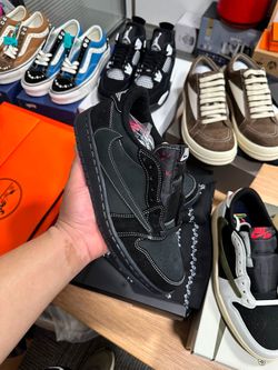 Brand new Travis Scott Jordan 1 "Black Phantom" sneakers