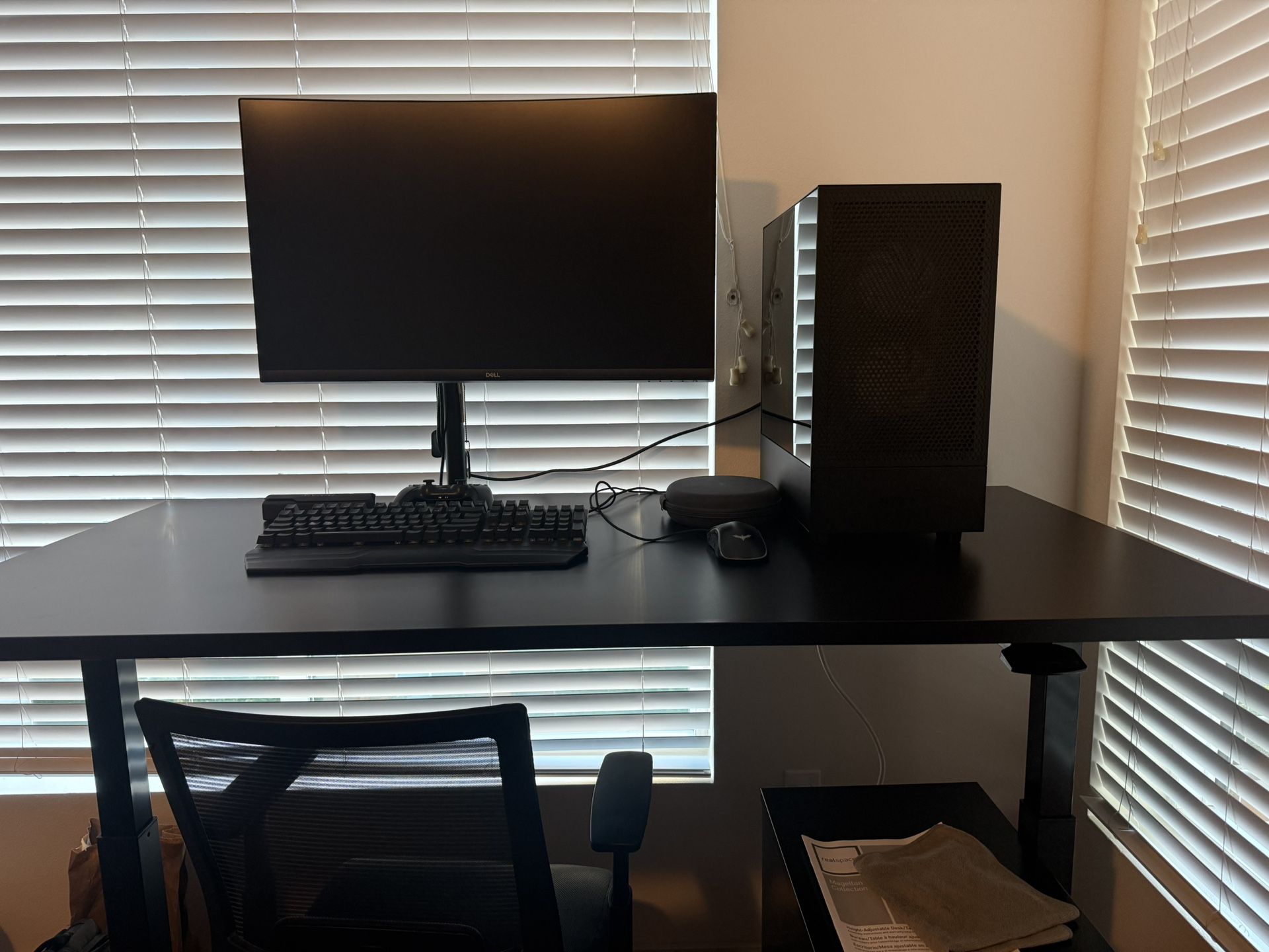 60 inch Realspace Magellan height adjustable standing desk