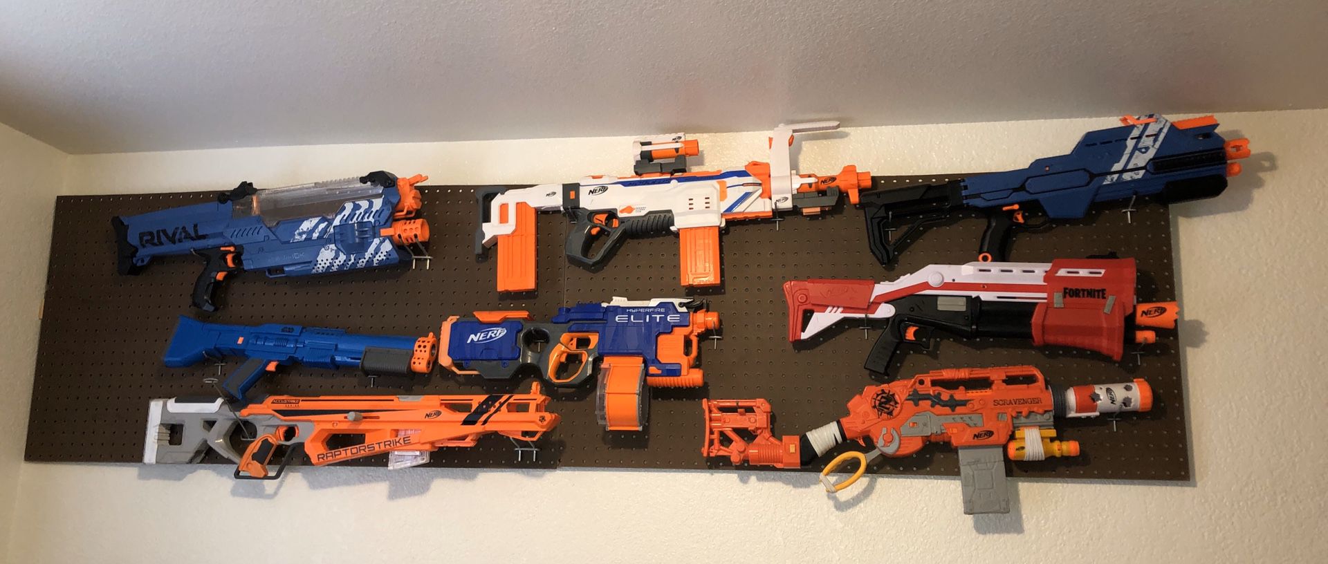 24 large nerf guns with extra magazines and bullets