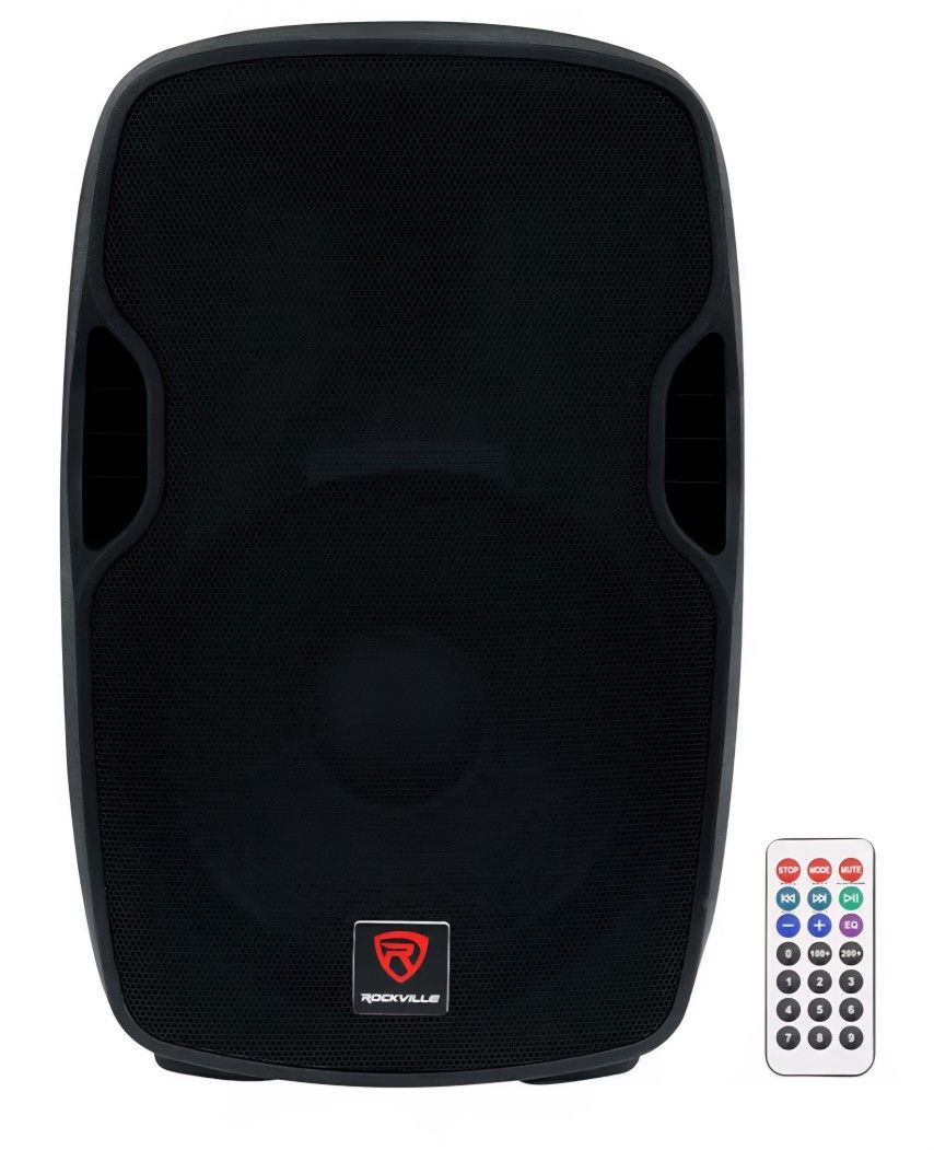 Rockville BPA15 Bundle: (2) 15 in 800W Powered Bluetooth DJ PA Speakers,