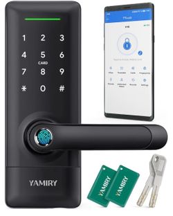 New Yamiry Smart Keyless Entry Door Lock Black