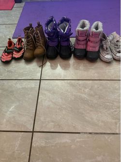 Girls shoes some are adults shoes some are used and good condition and some are new I have 1 big bag of shoes