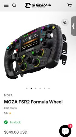 ❤️‍🔥 MOZA FSR2 Formula Wheel$ 120