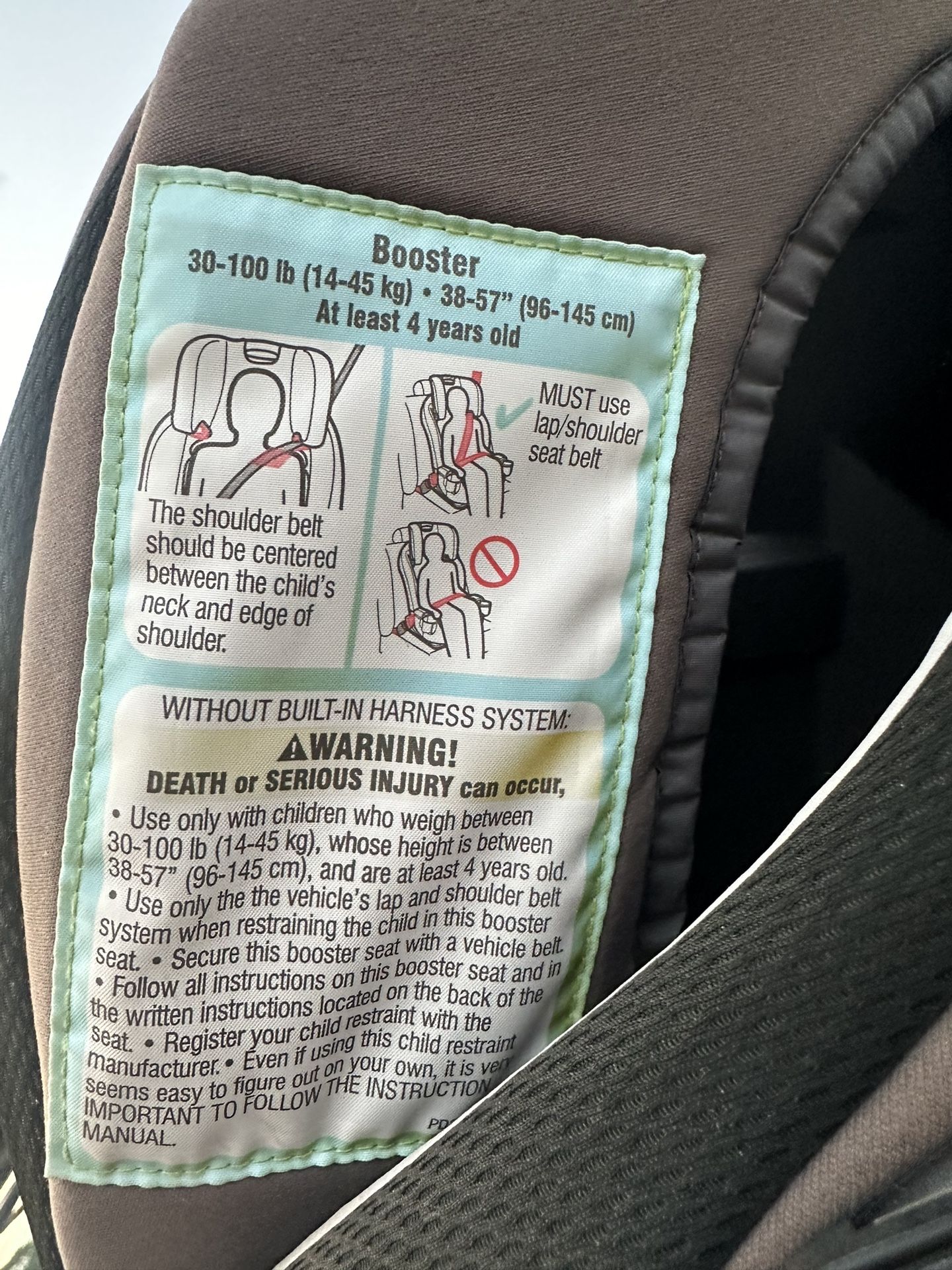 Graco Car Seat with 10 Position Adjust Harness and Headrest