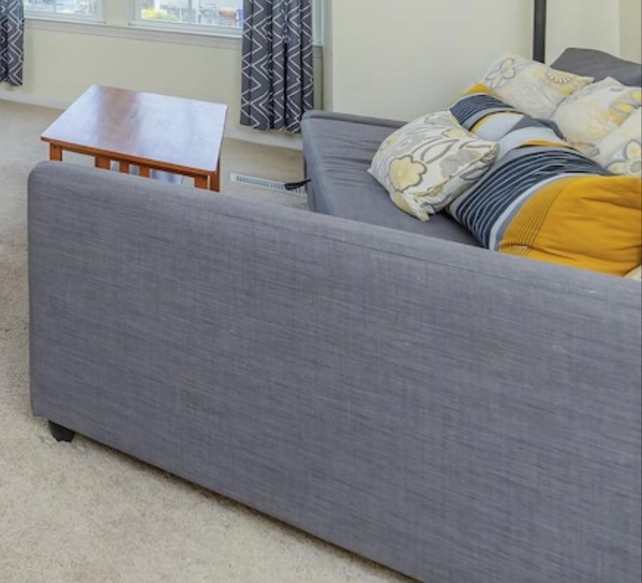 FRIHETEN Sleeper sectional, 3 seat w/storage, gray