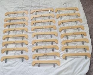Vintage Wood Pant Hangers - 25 Hangers